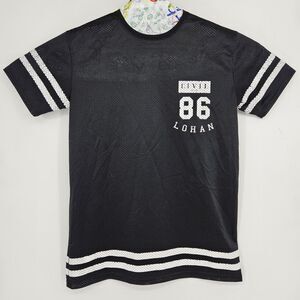 Civil Regime Mesh‎ Jersey Mens Medium Black White Short Sleeve Gym